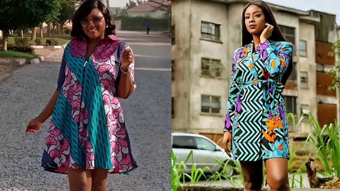 Unique Ankara shirt dresses