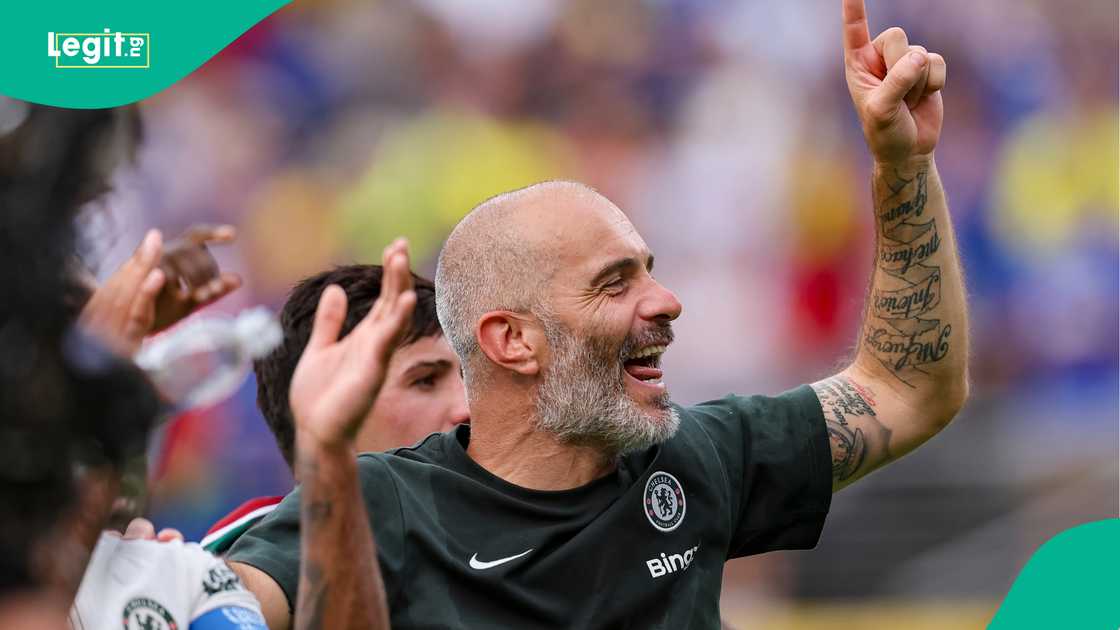 Enzo Maresca, Chelsea, Fluminense, MetLife Stadium, East Rutherford, New Jersey, USA, FIFA Club World Cup. Enzo Maresca, Chelsea, Fluminense, MetLife Stadium, East Rutherford, New Jersey, USA, FIFA Club World Cup.