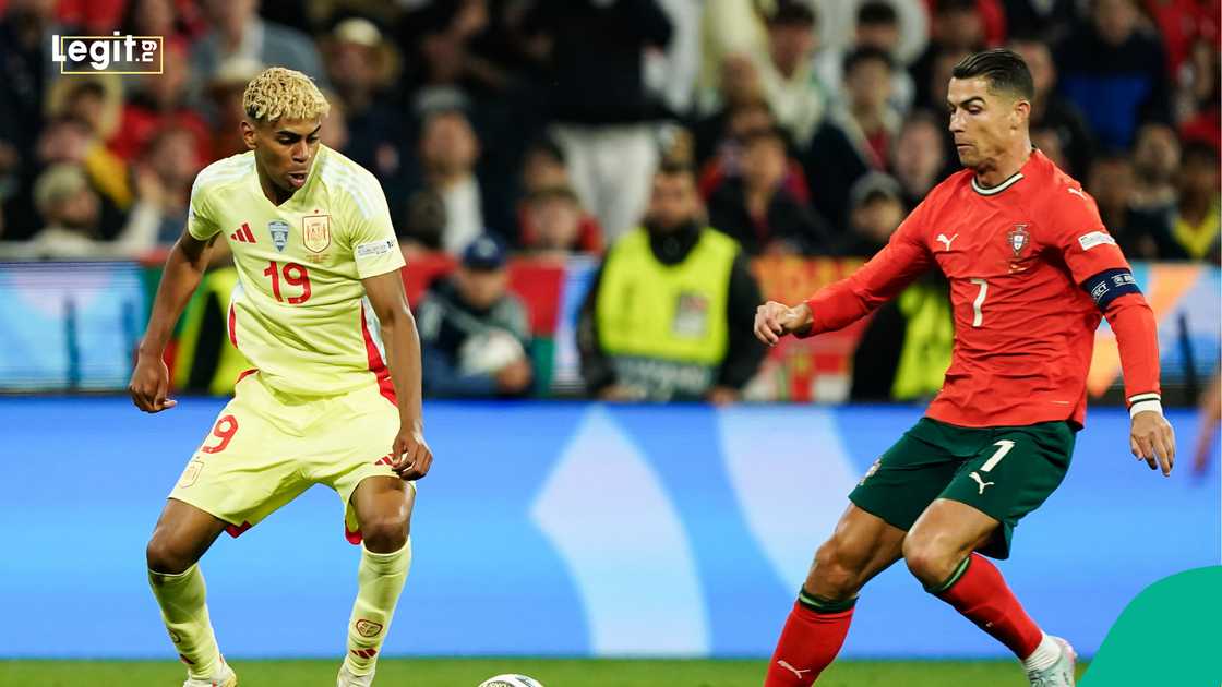 Lamine Yamal, Spain, Cristiano Ronaldo, Portugal, UEFA Nations League, Germany Lamine Yamal, Spain, Cristiano Ronaldo, Portugal, UEFA Nations League, Germany
