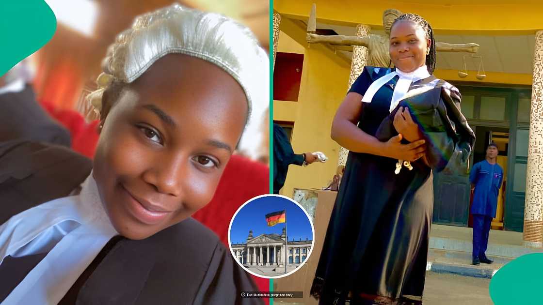 A Nigerian lawyer goes viral after a German language school reacts to her post, fulfilling its promises to teach her German and later employ her. A Nigerian lawyer goes viral after a German language school reacts to her post, fulfilling its promises to teach her German and later employ her.