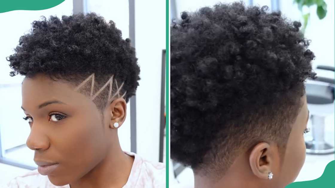 Afro puff with fade Afro puff with fade