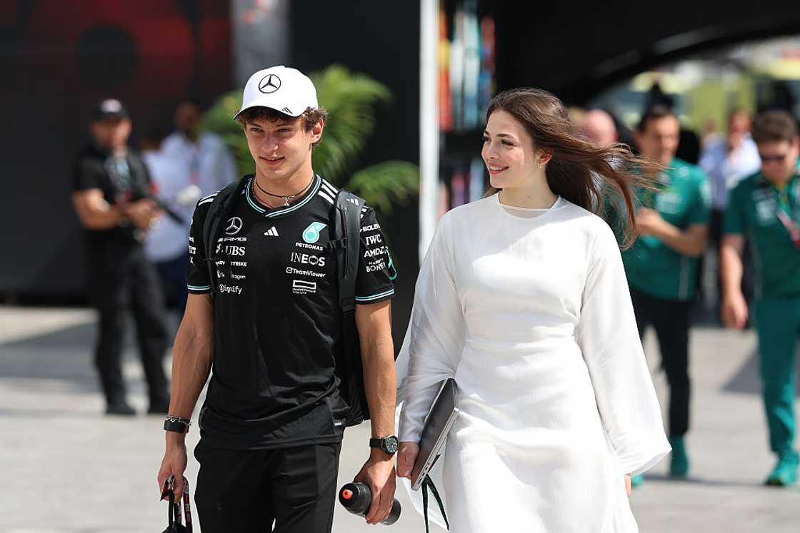 Andrea Kimi Antonelli and Eliska Babickova in Jeddah, Saudi Arabia.