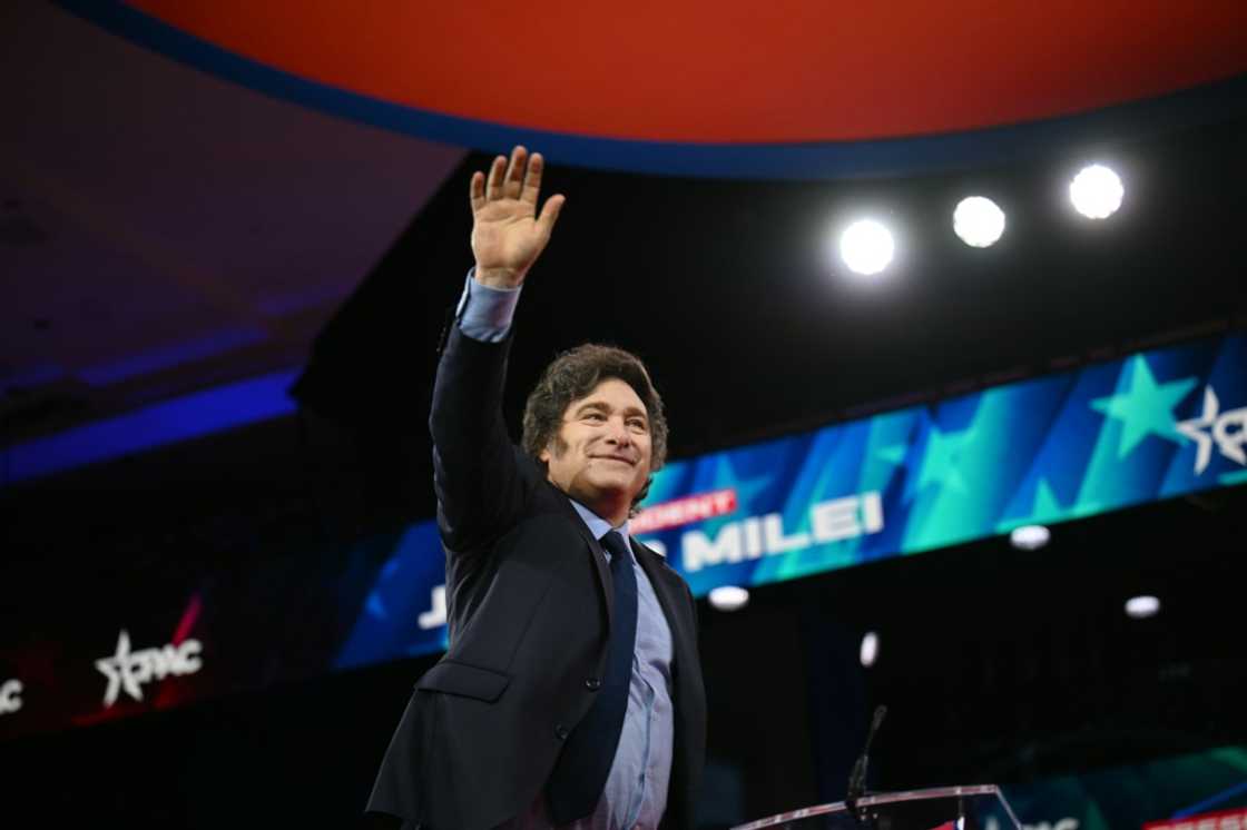 Argentine President Javier Milei addressed the annual Conservative Political Action Conference near Washington Argentine President Javier Milei addressed the annual Conservative Political Action Conference near Washington