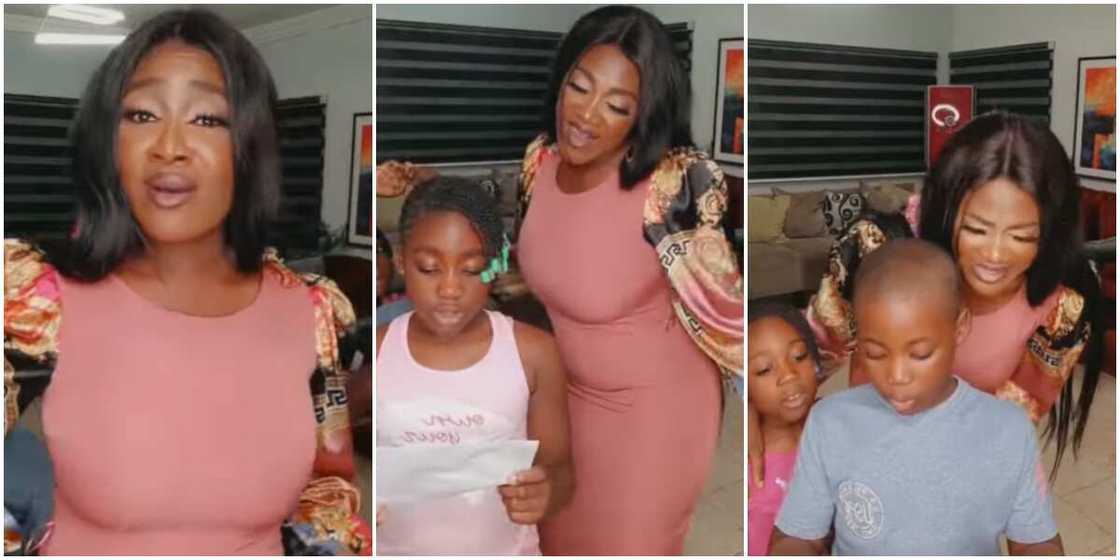 Mercy Johnson and kids Mercy Johnson and kids