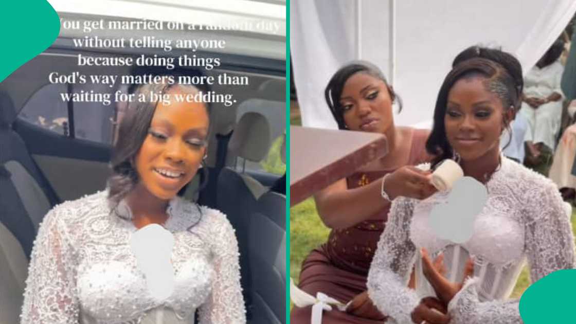 Bride who held wedding without telling anyone speaks. Bride who held wedding without telling anyone speaks.