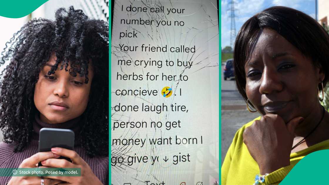 Lady heartbroken after seeing text message her cousin sent someone about her struggles with childbearing