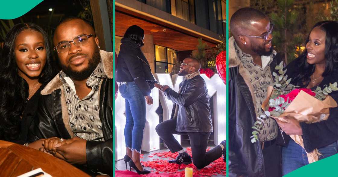 Nigerian Man in UK Proposes To Lady 50 Days After First Meeting, Proposal Photos Trend