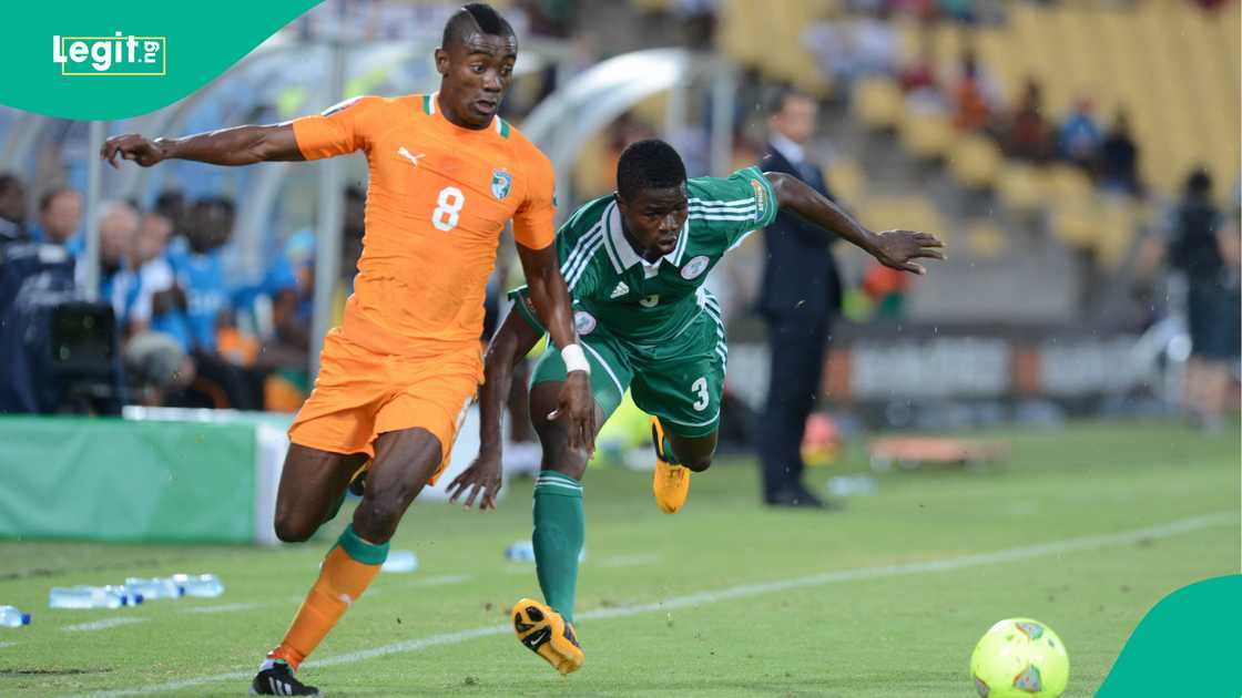 Salomon Kalou, Elderson Echiejile, Super Eagles, Nigeria, Cote d'Ivoire, AFCON 2013. Salomon Kalou, Elderson Echiejile, Super Eagles, Nigeria, Cote d'Ivoire, AFCON 2013.