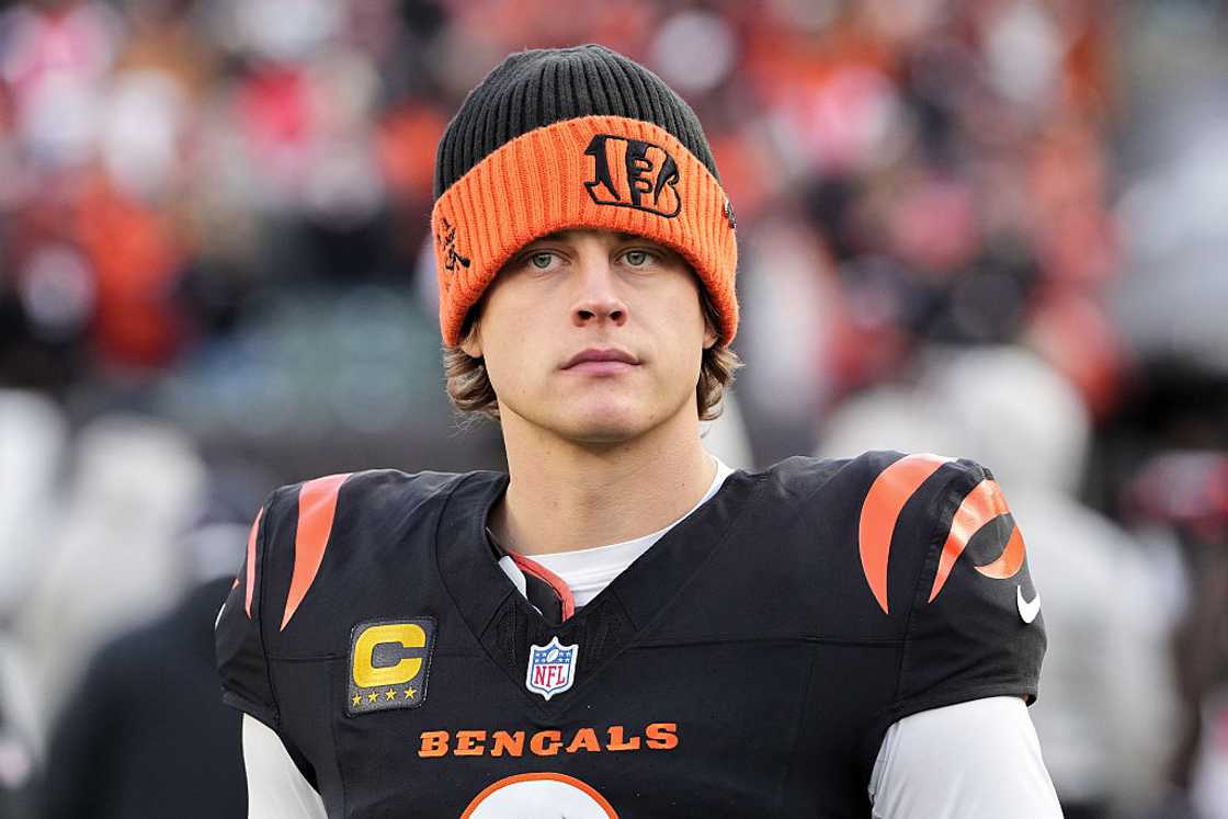 Joe Burrow looks on after a game Joe Burrow looks on after a game