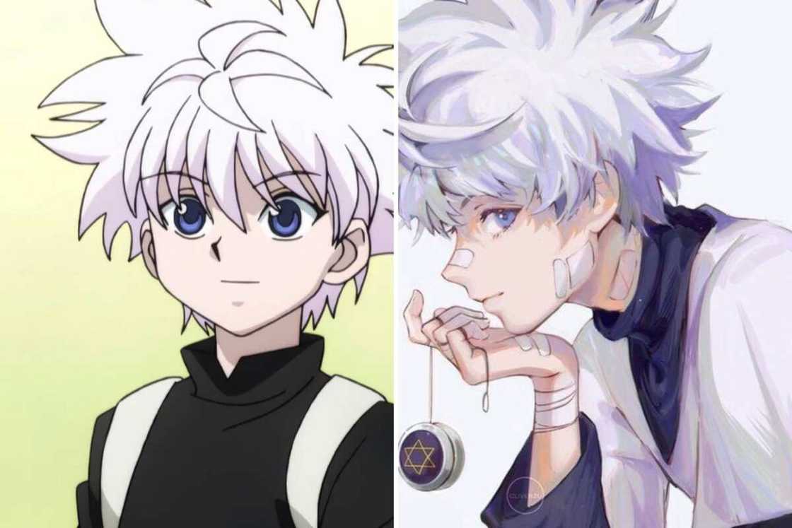 Aesthetic white haired anime boy Aesthetic white haired anime boy
