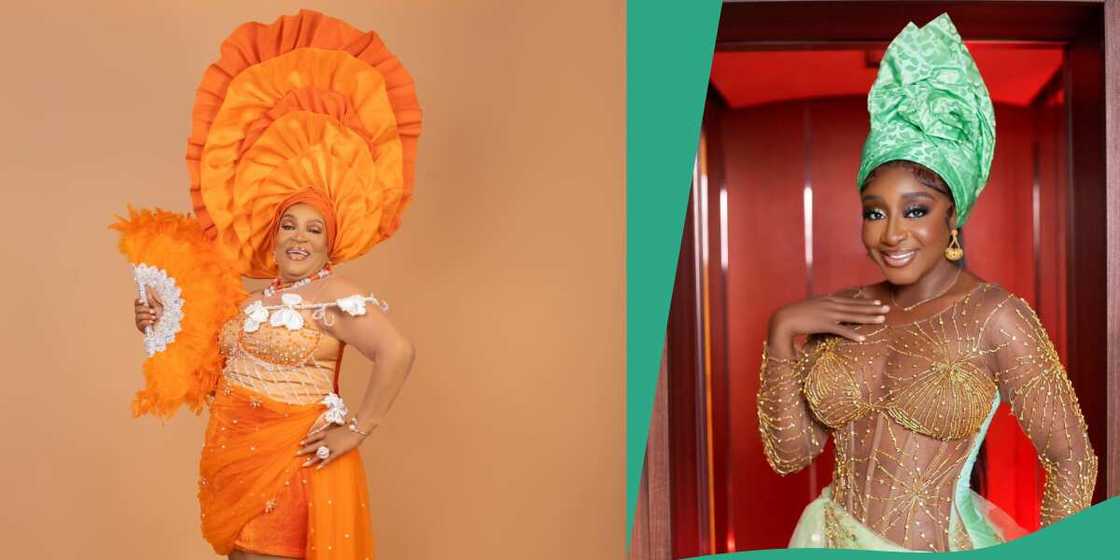 Ngozi Nwosu, Ini Edo on beautiful 'satellite' 'geles'. Source: @officialngozinwosu, @iniedo/Instagram Ngozi Nwosu, Ini Edo on beautiful 'satellite' 'geles'. Source: @officialngozinwosu, @iniedo/Instagram