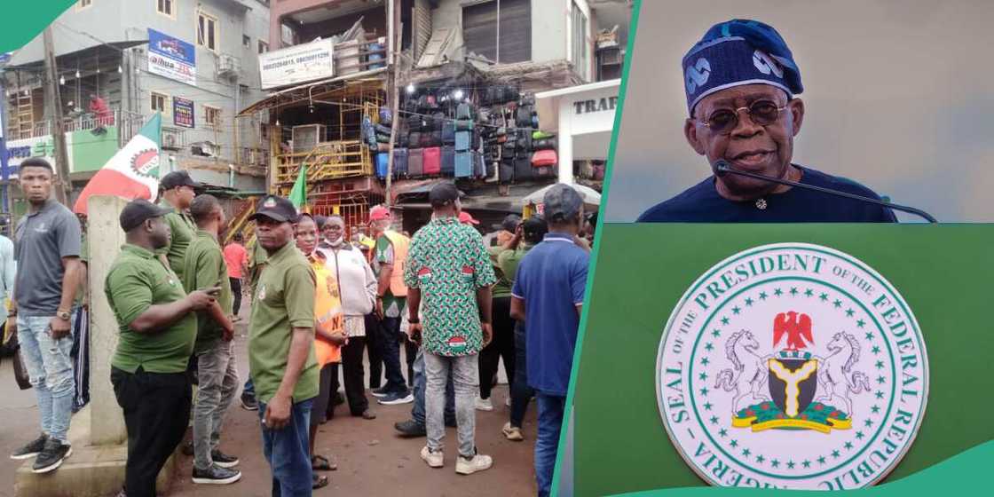 The leadership of the NLC and TUC have arrived at the presidential villa to resume negotiation with government representatives in Abuja. The leadership of the NLC and TUC have arrived at the presidential villa to resume negotiation with government representatives in Abuja.