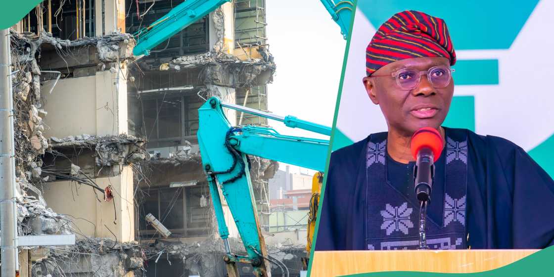 Video: Two storey building collapses in Lagos Video: Two storey building collapses in Lagos