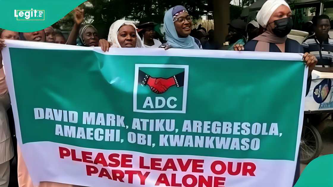 INEC faces pressure as ADC members demand recognition of Nafiu Bala Gombe’s leadership.