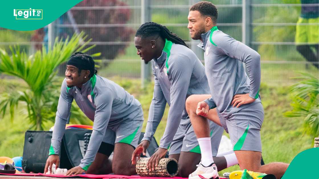 Ademola Lookman, Calvin Bassey, Cyriel Dessers, Godswill Akpabio International Stadium, Akwa-Ibom, Uyo. Ademola Lookman, Calvin Bassey, Cyriel Dessers, Godswill Akpabio International Stadium, Akwa-Ibom, Uyo.