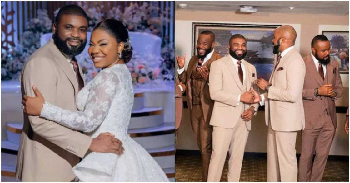 Mercy Chinwo's hubby and Banky Mercy Chinwo's hubby and Banky