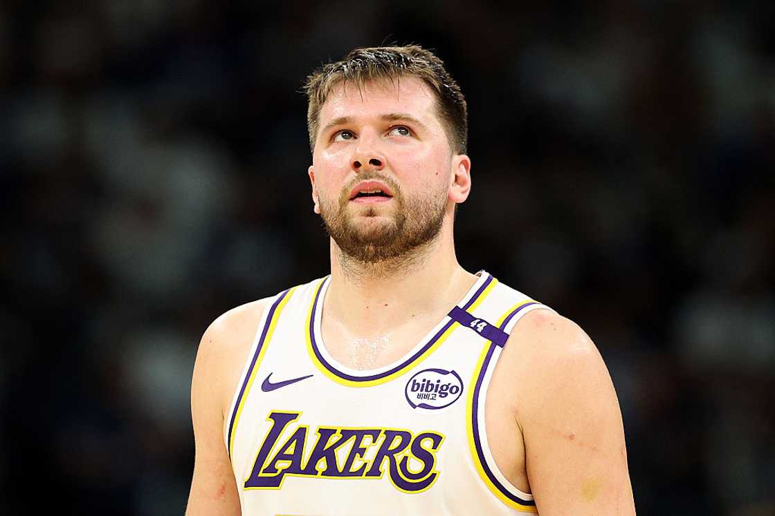Luka Dončić looks on against the Minnesota Timberwolves Luka Dončić looks on against the Minnesota Timberwolves