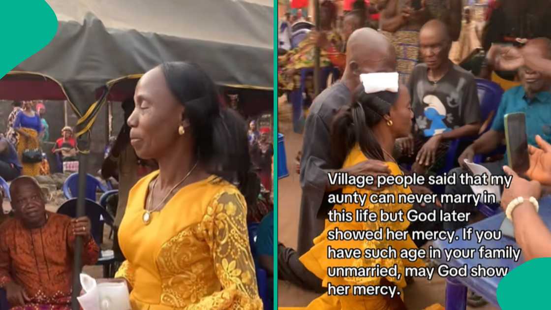 Lady gets married after many years of being single. Lady gets married after many years of being single.