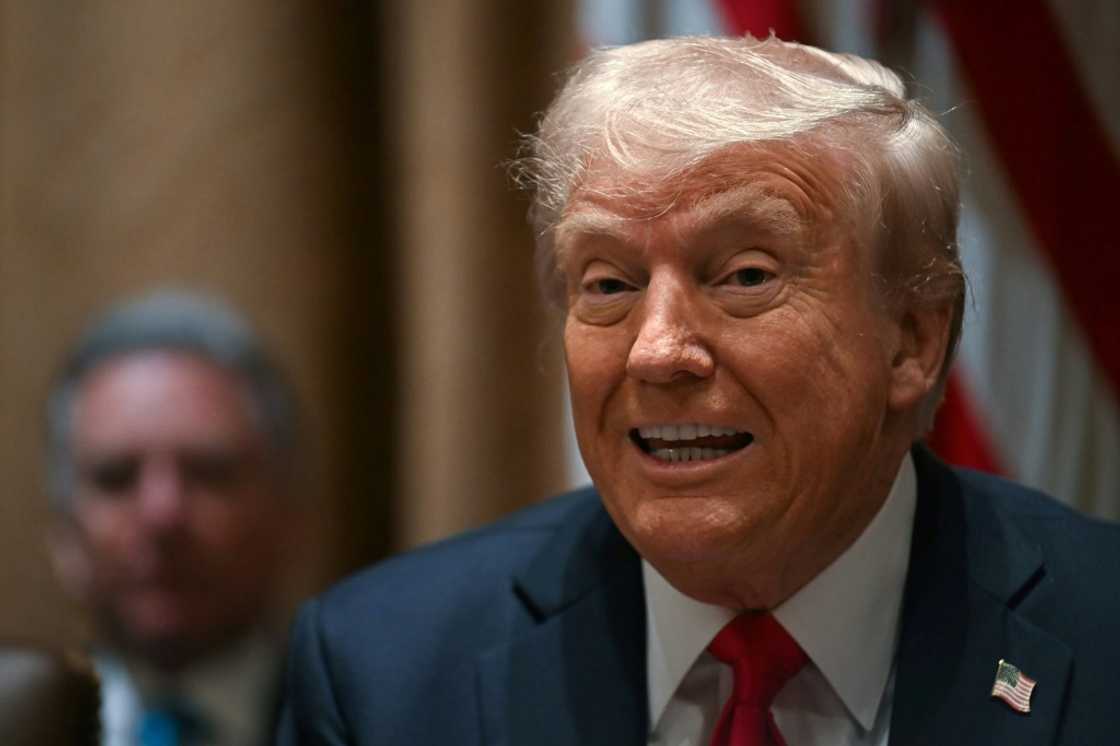 US President Donald Trump speaks during a cabinet meeting at the White House US President Donald Trump speaks during a cabinet meeting at the White House