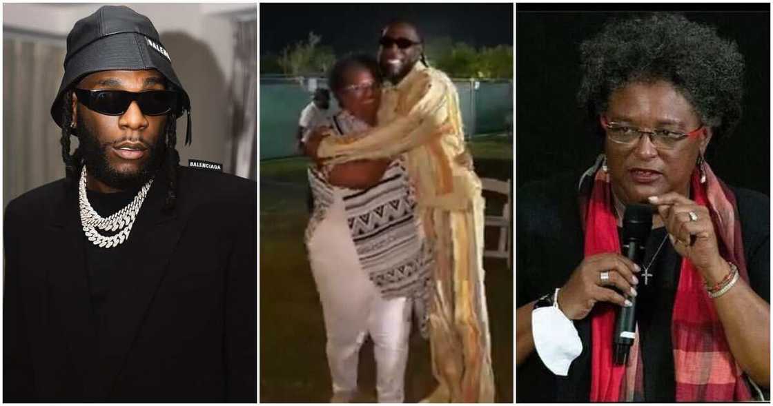 Burna Boy, Mia Mottley Burna Boy, Mia Mottley