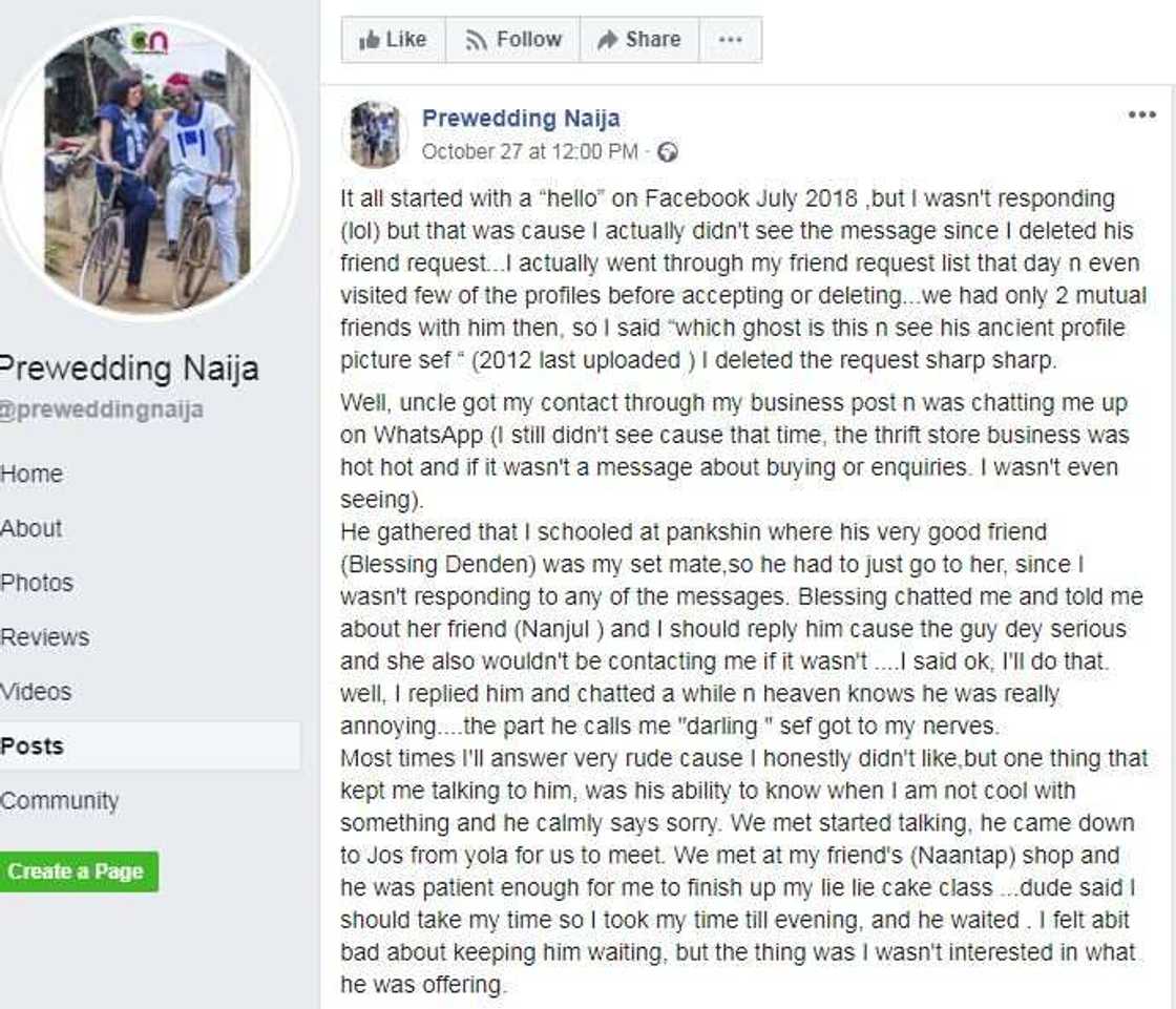 Lady narrates how she met the love of her life through Facebook, shares really cute photos