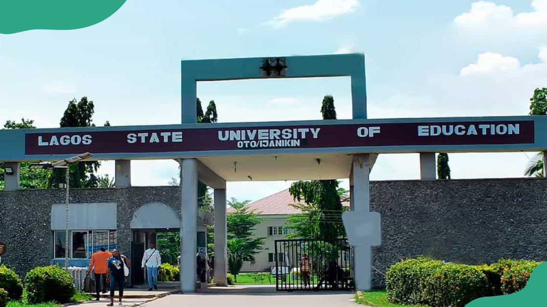 Lagos State University of Education main gate.