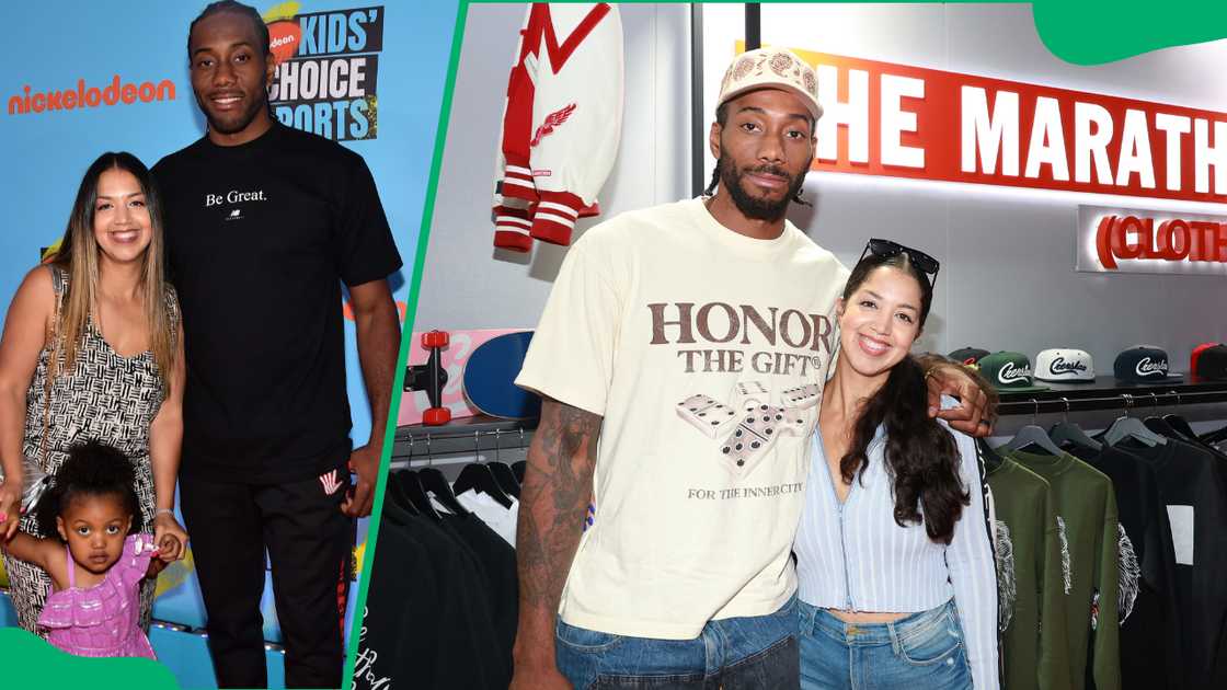Kishele Shipley, Kawhi Leonard, and their daughter.