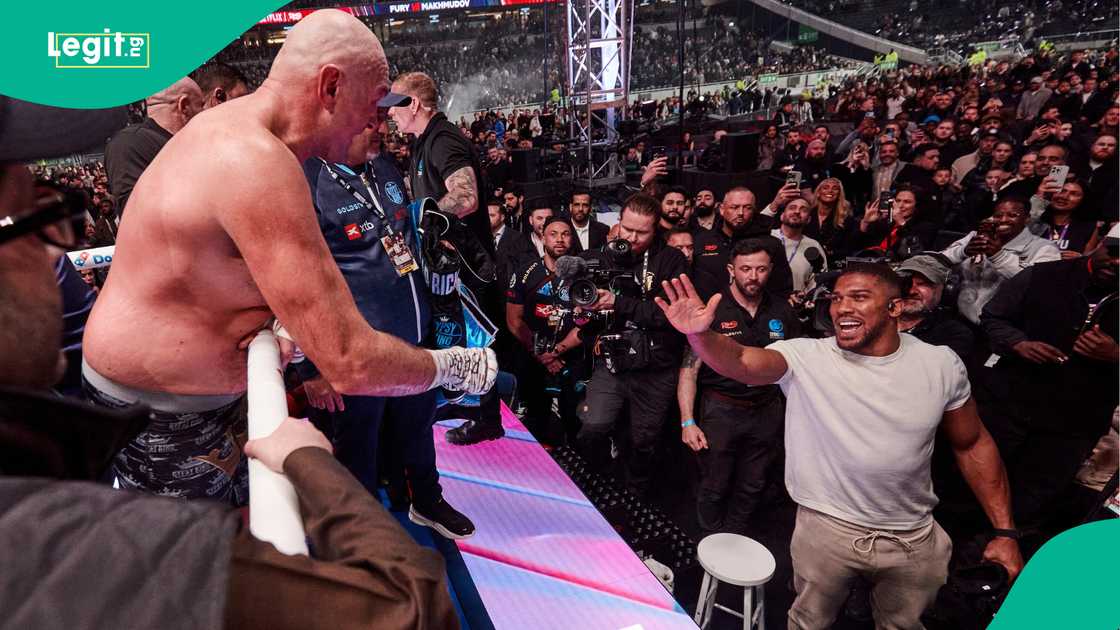 Tyson Fury, Anthony Joshua, Tottenham Hotspur Stadium, London, England. Tyson Fury, Anthony Joshua, Tottenham Hotspur Stadium, London, England.