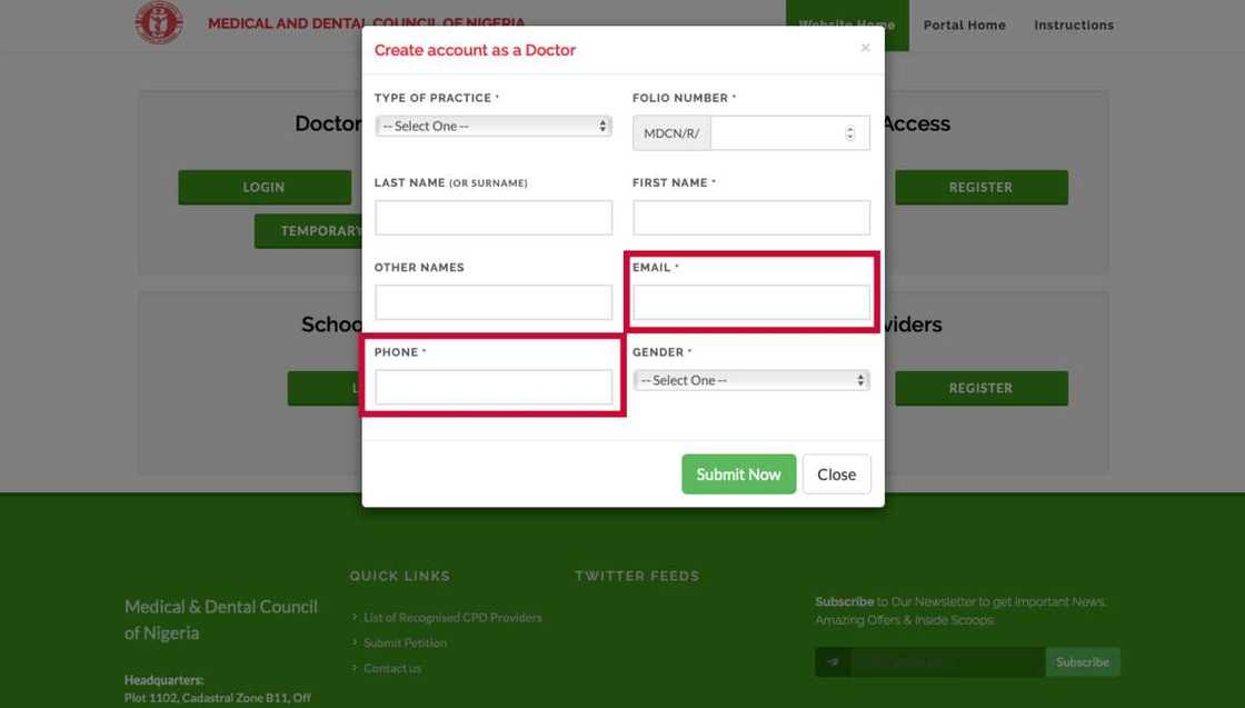 MDCN portal MDCN portal
