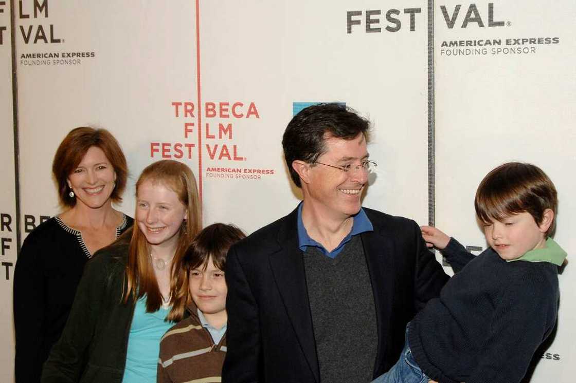 Stephen Colbert and his wife Stephen Colbert and his wife