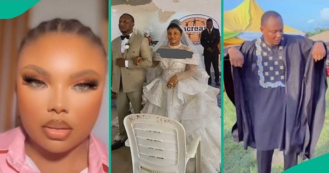 Bride weds with her bare face on her wedding day, says it was instructed by her church. Bride weds with her bare face on her wedding day, says it was instructed by her church.