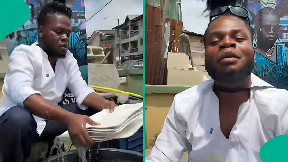 Nigerian man’s 10,000-dish wash challenge for Viva detergent goes viral