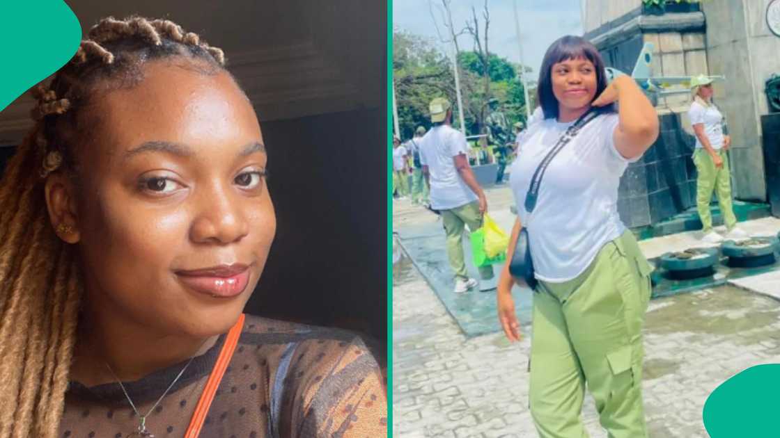 NYSC member gets wrapper after arriving at PPA. NYSC member gets wrapper after arriving at PPA.