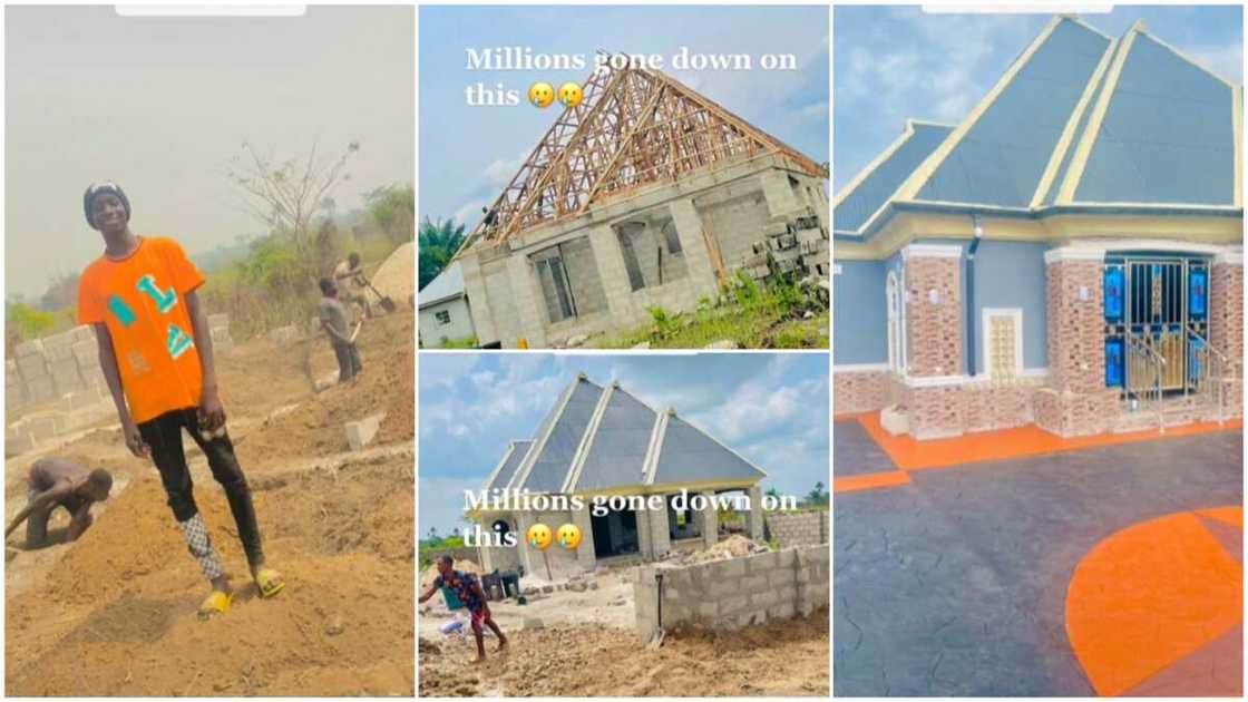 Rich young man/beautiful house structure. Rich young man/beautiful house structure.