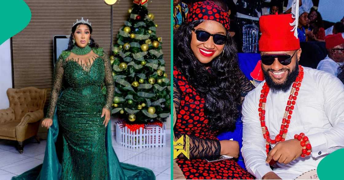 Judy Austin blushes over her lover Yul Edochie. Judy Austin blushes over her lover Yul Edochie.