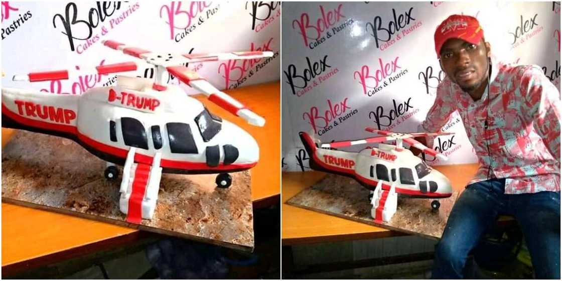 After being kicked out of White House, Donald Trump honoured by Nigerian man who baked helicopter cake for him After being kicked out of White House, Donald Trump honoured by Nigerian man who baked helicopter cake for him