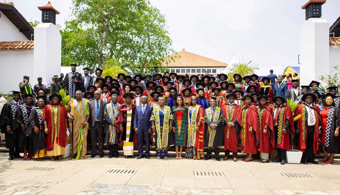 Members of staff at the University of Ghana in academic dresses Members of staff at the University of Ghana in academic dresses