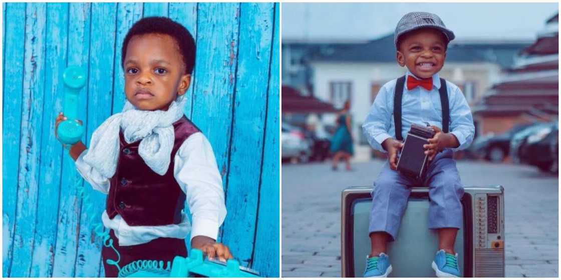 Photos of Toyin Abraham's son Ire.