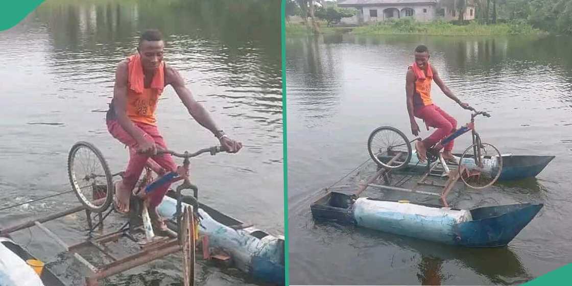Mutumin Bayelsa ya kera keke mai tafiya kan ruwa Mutumin Bayelsa ya kera keke mai tafiya kan ruwa