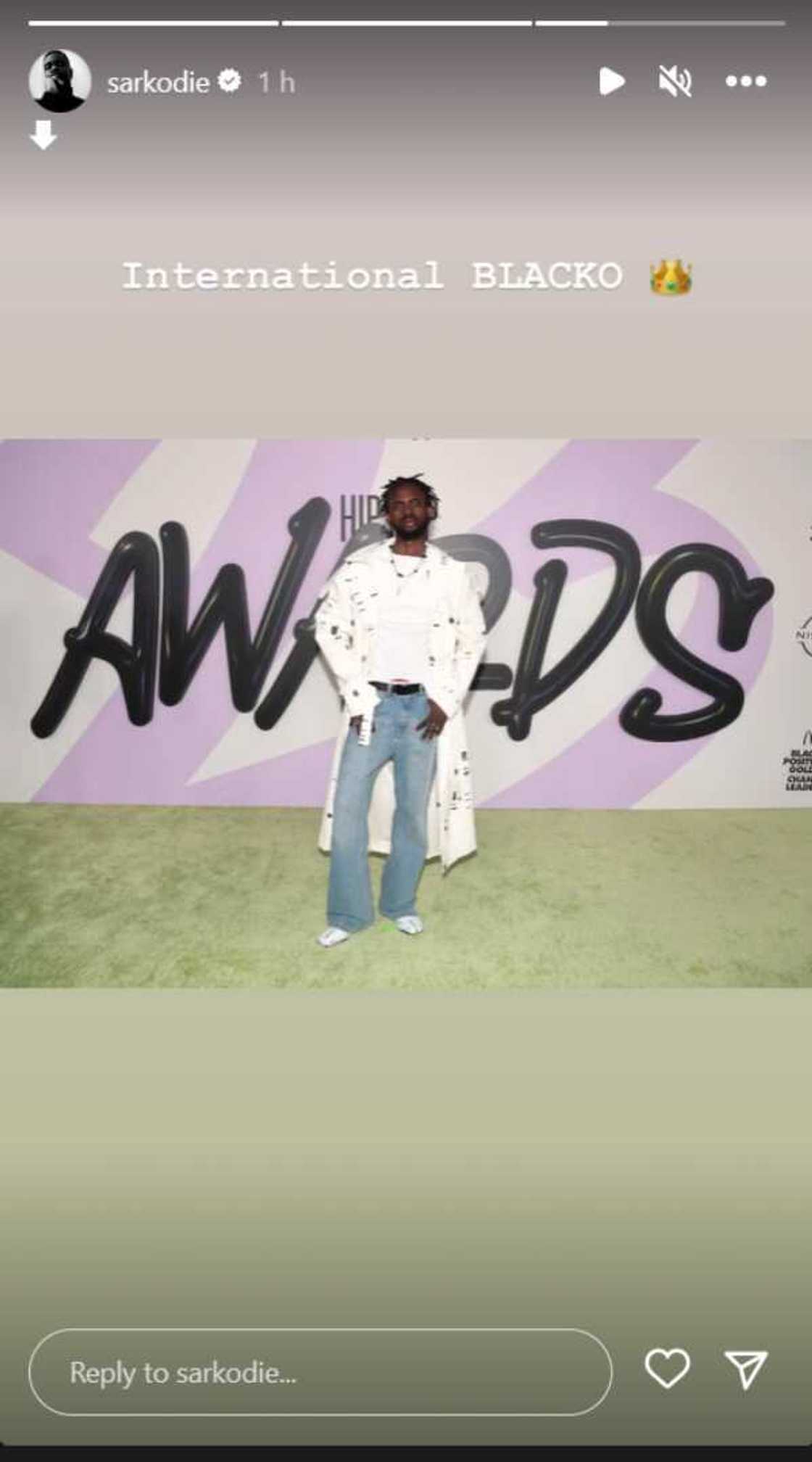 Sarkodie congratulating Black Sherif on his BET win Sarkodie congratulating Black Sherif on his BET win