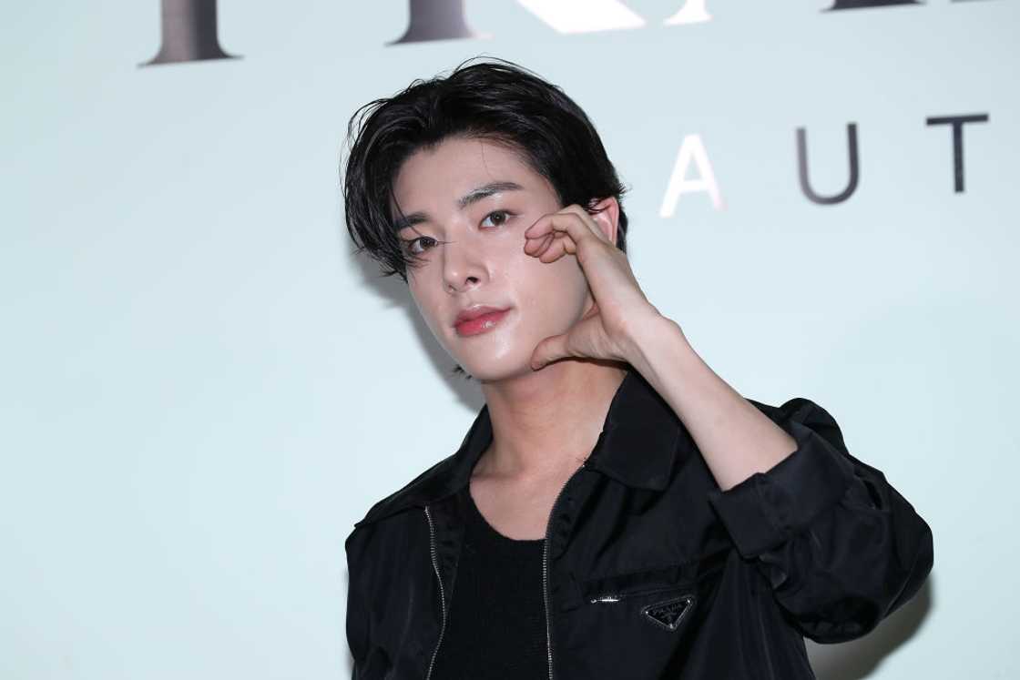 Jake of the boy band ENHYPEN at The River in Seoul, South Korea Jake of the boy band ENHYPEN at The River in Seoul, South Korea