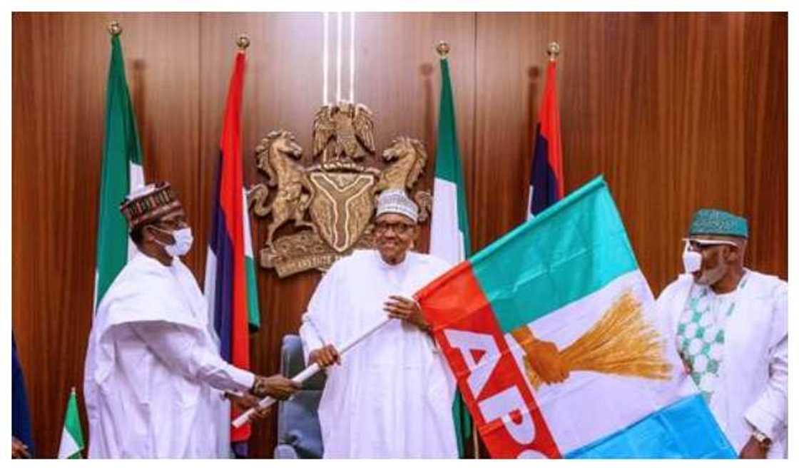 The APC's boss, Buni, Buhari and Governor Akeredolu The APC's boss, Buni, Buhari and Governor Akeredolu