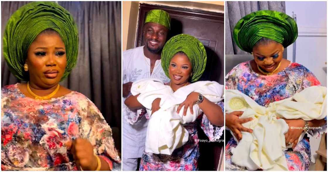 Actress Seyi Edun in tears as she finally unveils twins. Actress Seyi Edun in tears as she finally unveils twins.