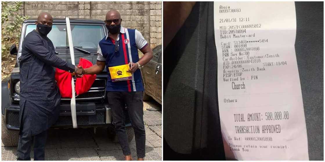 Reactions as ex-governor Fayose's brother, Issac, shows receipt of N500k seed he sowed in church