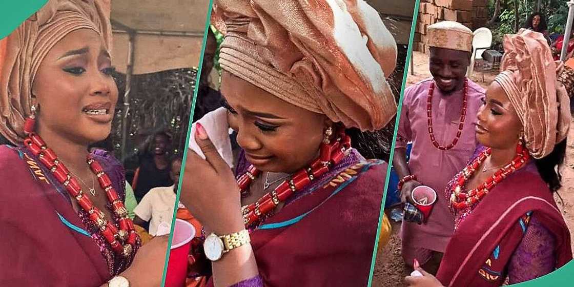 Bride cries on wedding day Bride cries on wedding day