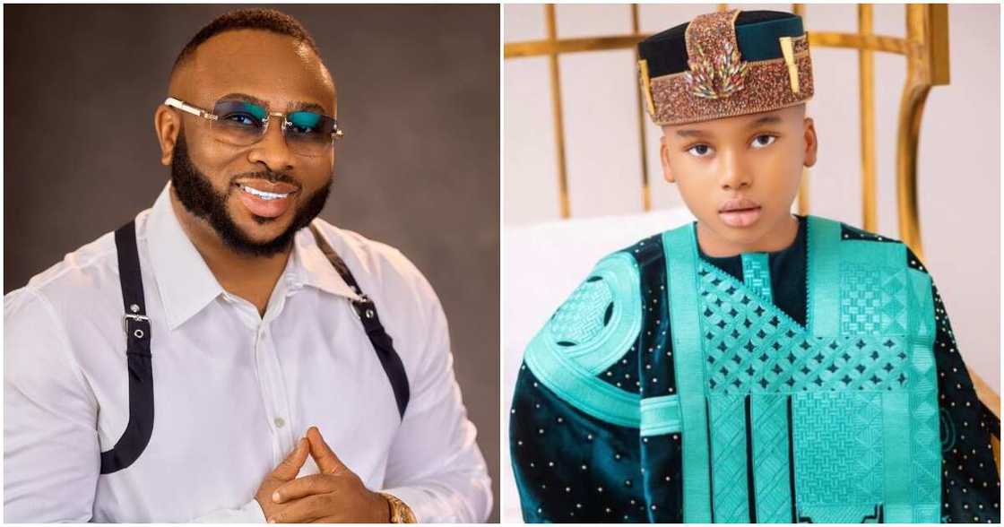 Olakunle Churchill celebrates son, Tonto Dikeh's son, King Andre