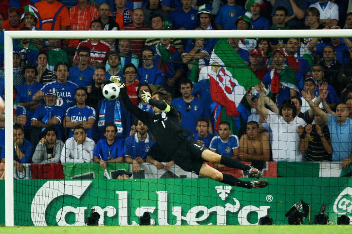 Holland's Edwin van der Sar during the EURO match