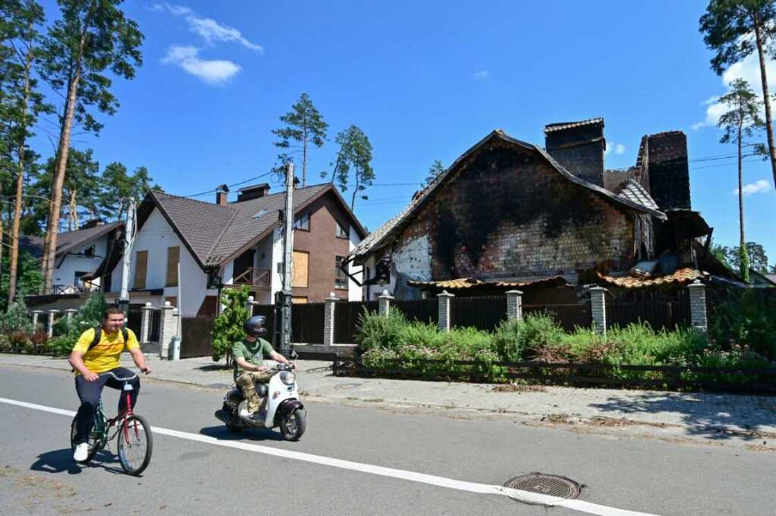 One of the many destroyed homes in Irpin, a northern suburb of Kyiv One of the many destroyed homes in Irpin, a northern suburb of Kyiv