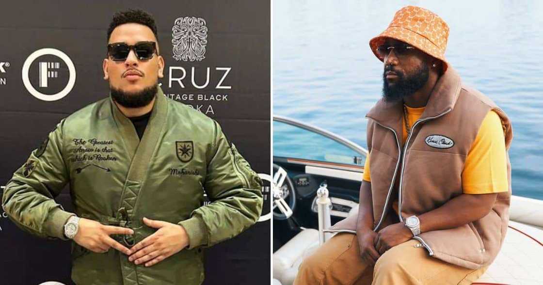 Cassper Nyovest played AKA's hit track 'Company' in a nightclub. Cassper Nyovest played AKA's hit track 'Company' in a nightclub.