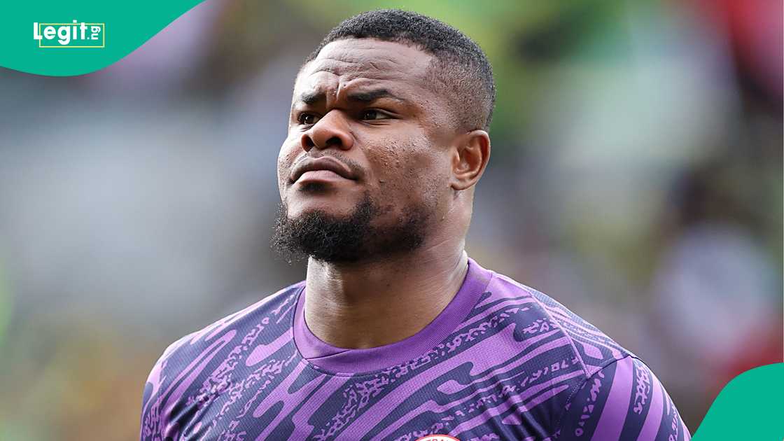 Stanley Nwabali, Super Eagles, Nigeria, Jamaica, Gtech and Stadium, Brentford, London, Unity Cup. Stanley Nwabali, Super Eagles, Nigeria, Jamaica, Gtech and Stadium, Brentford, London, Unity Cup.